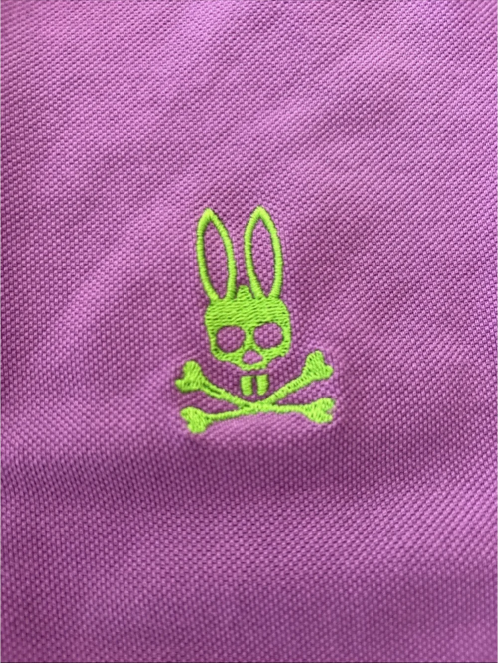 Psycho Bunny Mens pima Cotton Short Sleeve Polo Shirt Purple Size 7 - Picture 5 of 9